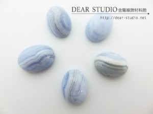 15*20*7mm 橢圓蛋面藍紋瑪瑙